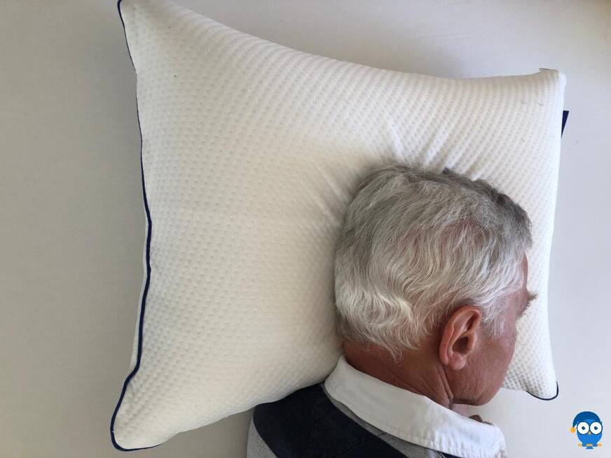 oreiller bleu calin mémoire de forme